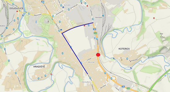 Řidiče čekají dopravní omezení v ulici U Seřadiště a sjezdu do Koterova