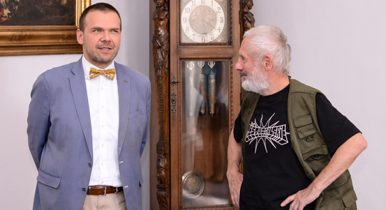 Legendárního sochaře Kurta Gebauera přijal primátor Martin Baxa, tématem byl veřejný prostor