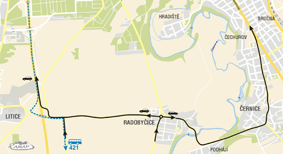 U Tyršova mostu se začne stavět kruhový objezd v pondělí 11. dubna. Místo stavby bude částečně neprůjezdné