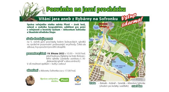 Na sobotní procházce z Rybárny na Sofronku přivítají Plzeňané jaro