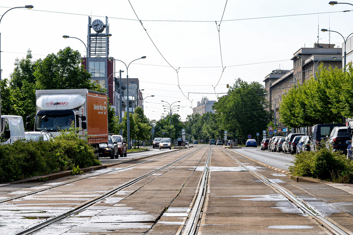Tramvajová trať Koterovská k 20.5.2022 (fotografie: M. Pecuch)