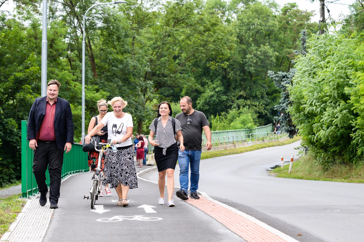 Představení nového úseku cyklostezky (fotografie: M. Pecuch)