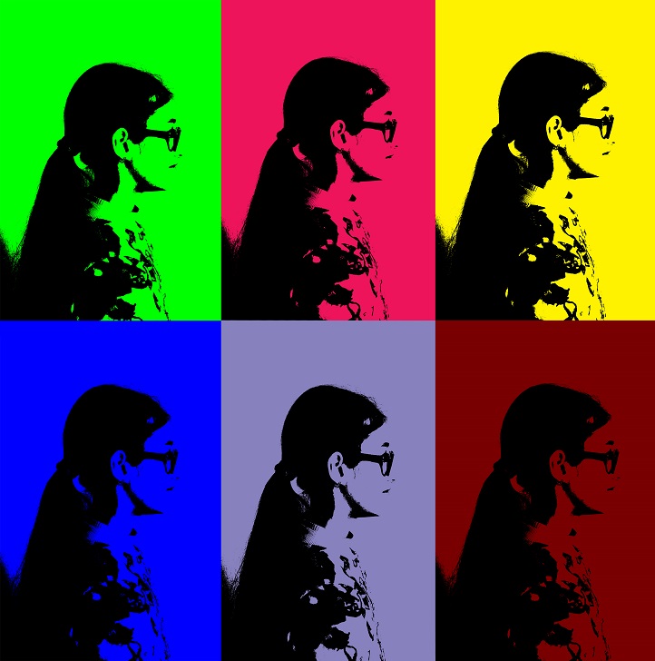 Děti si na příměstském táboře vytvořili také vlastní portréty ve stylu pop-art (zdroj: Správa informačních technologií města Plzně)