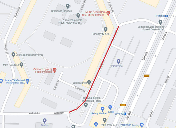 Orientační mapa (zdroj: Google Maps)