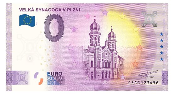 Plzeňské infocentrum vydává bankovku ke 130. výročí otevření Velké synagogy