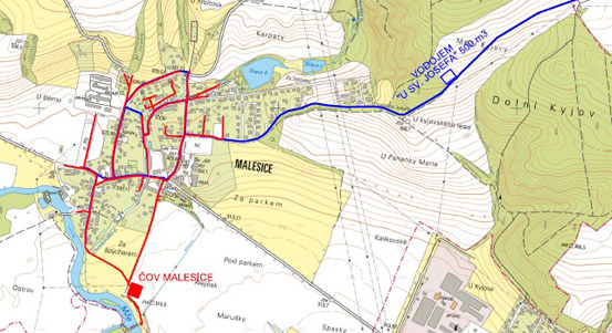 Milník pro Malesice: Obvod má na dosah kanalizaci, čistírnu odpadních vod, vodovod a vodojem