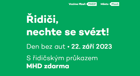 Plzeň se zapojí do Evropského týdne mobility, 22. září bude MHD pro řidiče zdarma