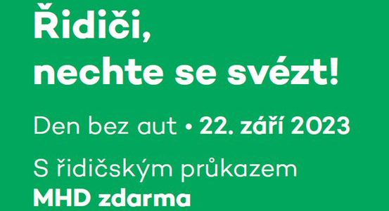 Nechte auto doma. V pátek je mezinárodní den bez aut, řidiči mohou v Plzni využít MHD zdarma