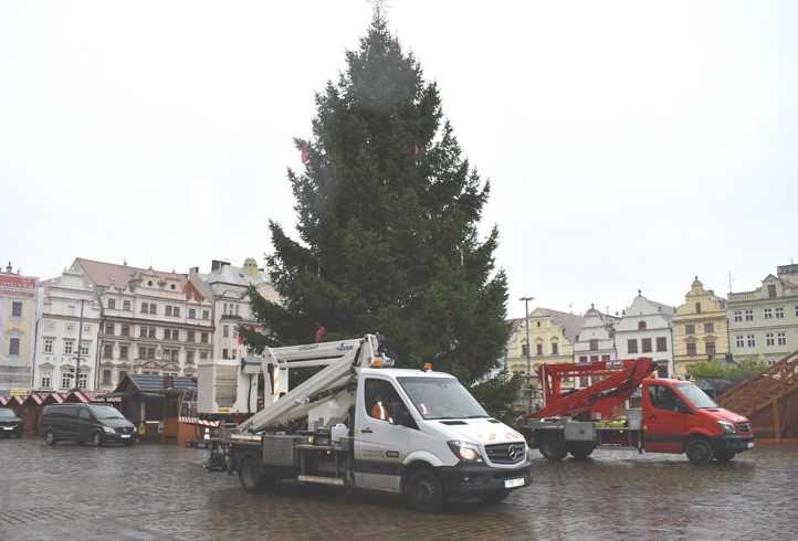 Letošní vánoční strom je z Dýšiny (foto: M. Krausová)