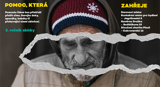 Plzeň vyhlásila 2. ročník sbírky „Pomoc, která zahřeje“. Podpoří i sérii zimních opatření pro lidi bez domova