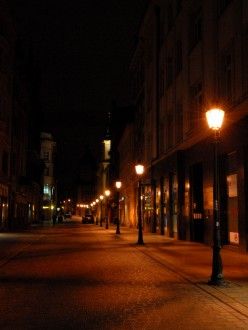 Pouliční osvětlení historického centra - ul. Bedřicha Smetany.