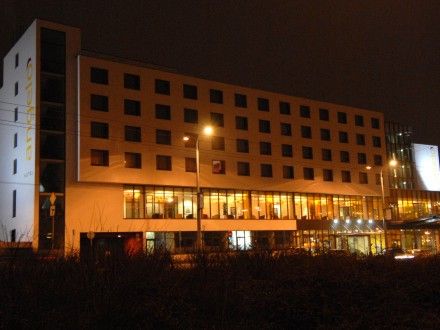 Hotel Angelo v blízkosti pivovaru Plzeňský Prazdroj.