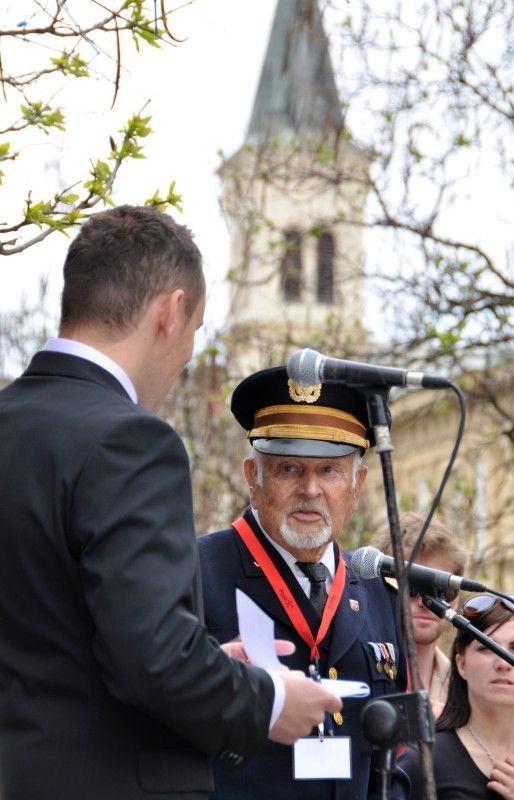 Vzpomínkovými akty začal druhý den (5.5.2012) Slavností svobody na náměstí Míru, Chodském náměstí a v Husově ulici. Foto: Z. Kubalová