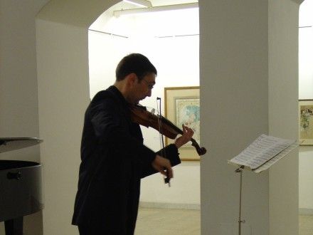 Koncert Coppey et Bon (J. Coppey - klavír, P. Bon - housle) v Masných krámech