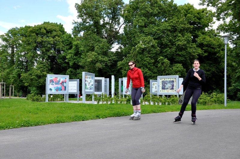 Poprvé představují studenti Ústavu umění a designu své práce ve venkovní galerii, která je součástí Relax centra ve Štruncových sadech. Na ilustracích, které zabaví děti, jejich rodiče i prarodiče, pracovali v zimním semestru. Výstava s názvem Mladí ilustrátoři dětem je vedle známých laviček ve Smetanových sadech jejich dalším počinem k oživení plzeňského veřejného prostoru. (foto: 28.5.2013)