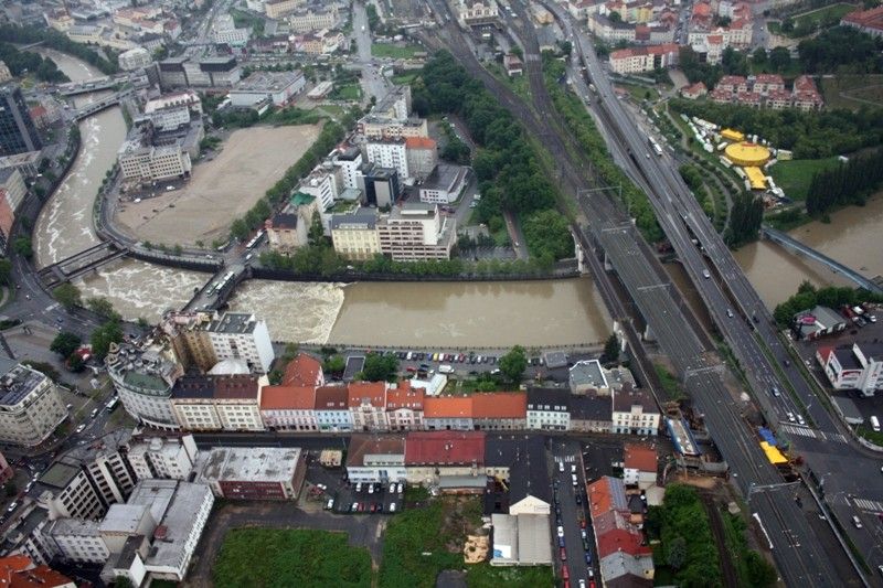 Povodně 2013 - Letecké snímky