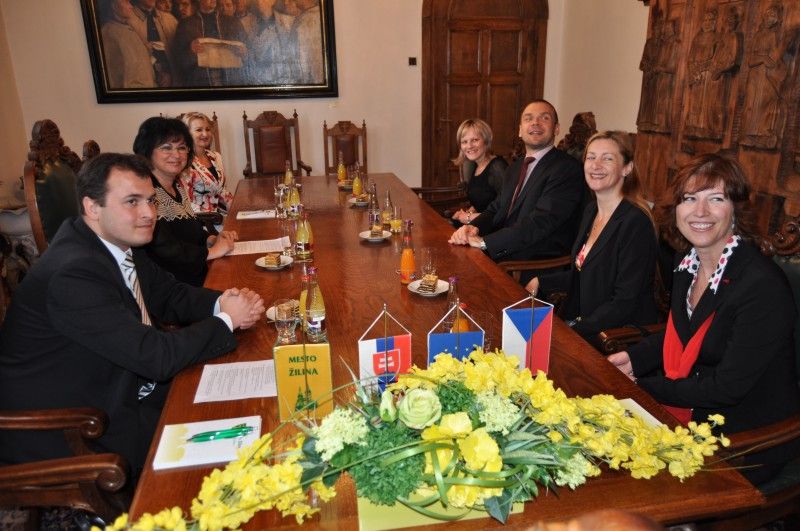 Primátor Baxa a náměstkyně Herinková navštívili partnerskou Žilinu