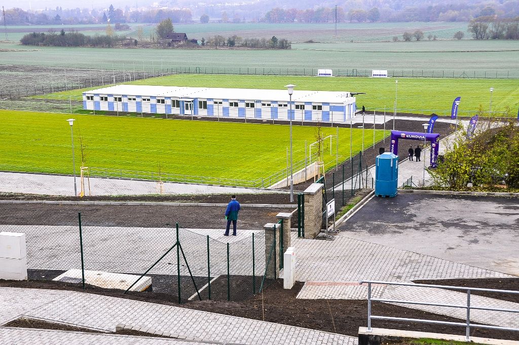 Město dokončilo náhradní hřiště pro SK Slovan Plzeň 1910 (foto: M. Pecuch, 8.11.2016)