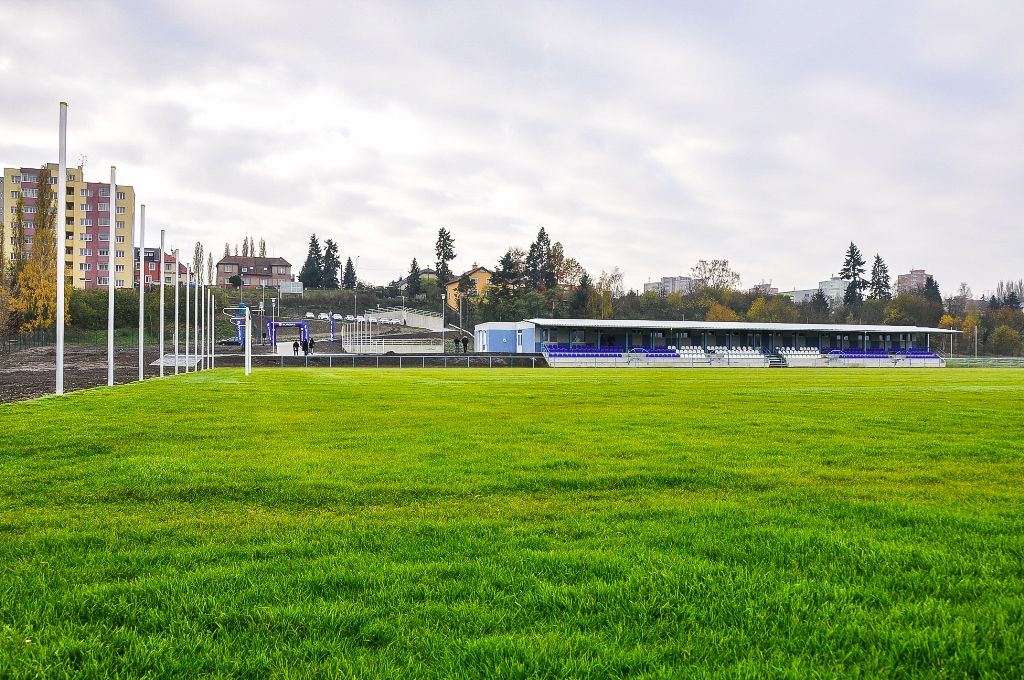 Město dokončilo náhradní hřiště pro SK Slovan Plzeň 1910 (foto: M. Pecuch, 8.11.2016)
