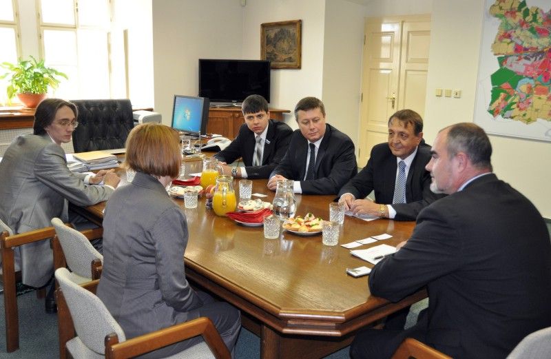Delegaci přijal ve čtvrtek 20. září na plzeňské radnici ekonomický náměstek primátora Martin Zrzavecký. (foto: Z. Kubalová)