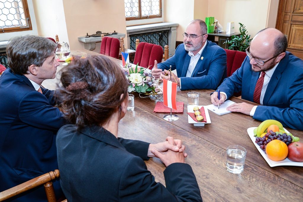 Rakouský velvyslanec zavítal do Plzně (foto: M. Pecuch, 12.7.2018)