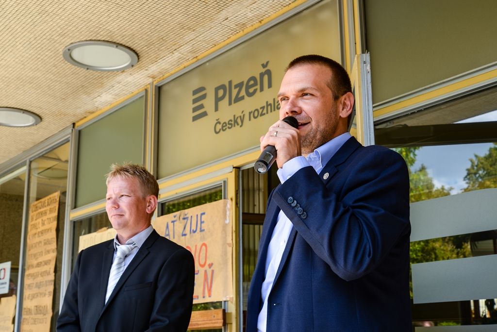 Plzeň si připomněla události 21. srpna 1968 v Českém rozhlasu (foto: M. Pecuch, 21.8.2018)