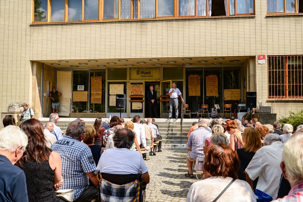 Plzeň si připomněla události 21. srpna 1968 v Českém rozhlasu (foto: M. Pecuch, 21.8.2018)