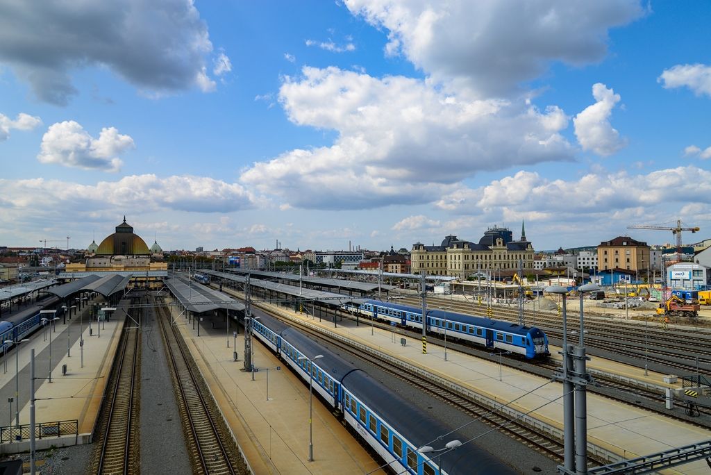 Stavba nového přestupního uzlu v Šumavské ulici v Plzni (foto: M. Pecuch, 28.8.2018)