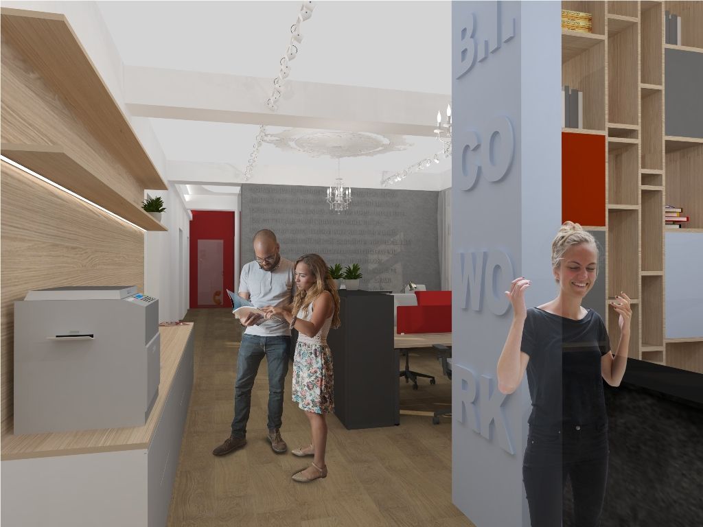 Cowork vizualizace, zdroj - dotegg architekti s.r.o; Technologické centrum vizualizace, zdroj - dotegg architekti s.r.o