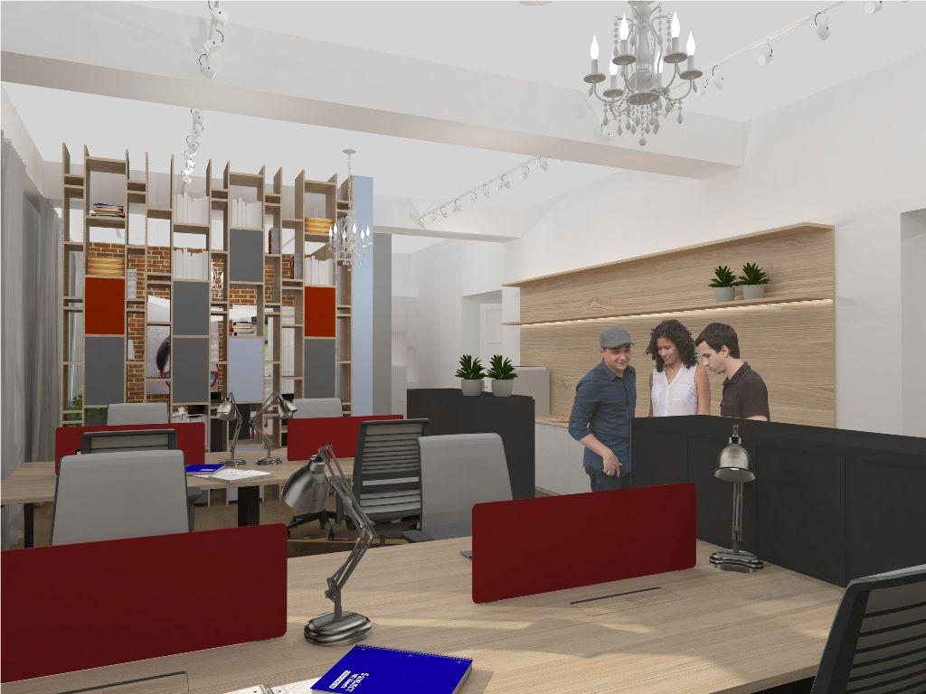 Cowork vizualizace, zdroj - dotegg architekti s.r.o; Technologické centrum vizualizace, zdroj - dotegg architekti s.r.o