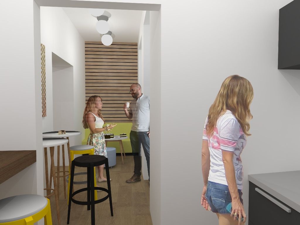 Cowork vizualizace, zdroj - dotegg architekti s.r.o; Technologické centrum vizualizace, zdroj - dotegg architekti s.r.o