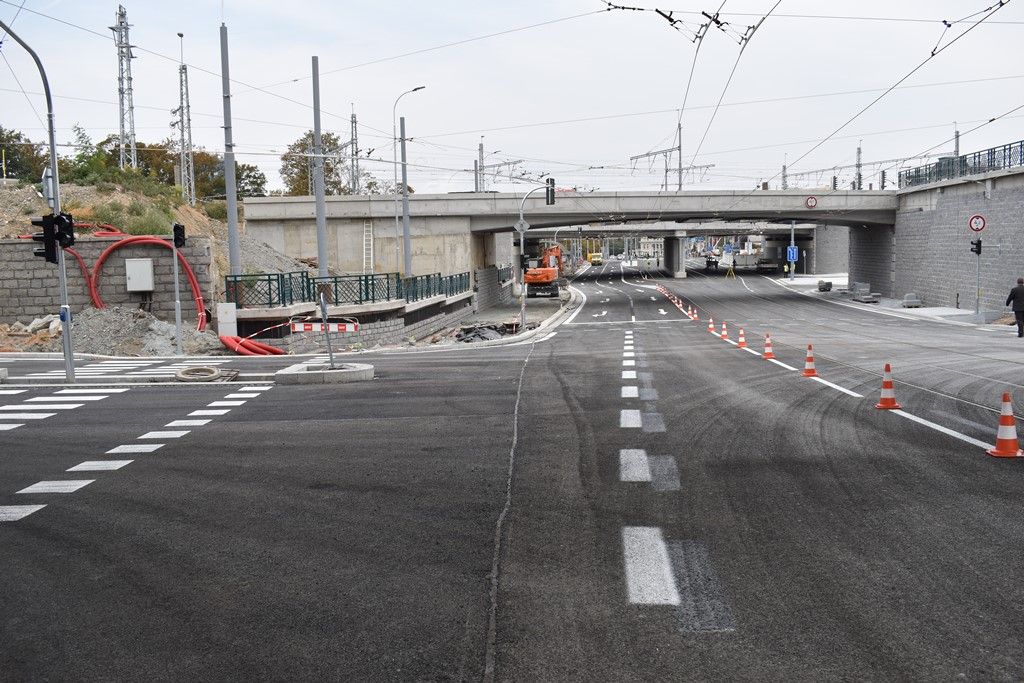Nově otevřená Mikulášská ulice (foto: A. Jarošová, 31.8.2018)