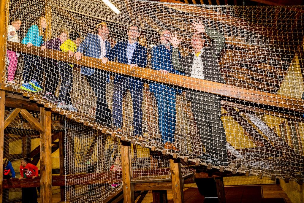 Interiérové hřiště na statku Lüftnerka (foto: M. Pecuch, 4.9.2018)