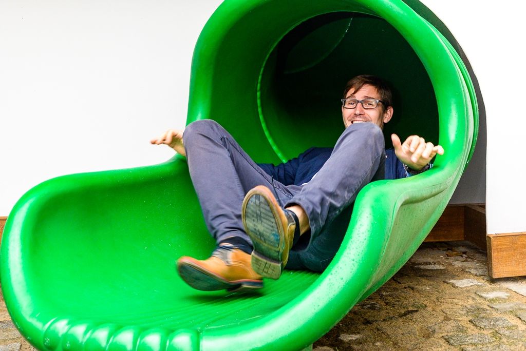 Interiérové hřiště na statku Lüftnerka (foto: M. Pecuch, 4.9.2018)