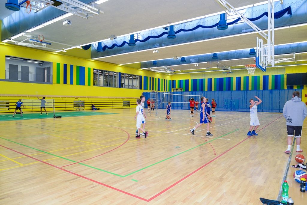 Nová moderní víceúčelová tréninková hala, která je součástí areálu Městské sportovní haly v Plzni na Slovanech (foto: M. Pecuch, 12.9.2018)