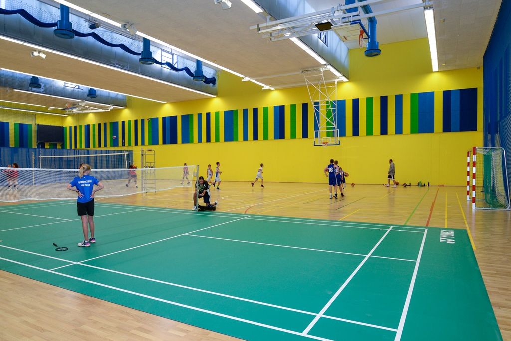 Nová moderní víceúčelová tréninková hala, která je součástí areálu Městské sportovní haly v Plzni na Slovanech (foto: M. Pecuch, 12.9.2018)