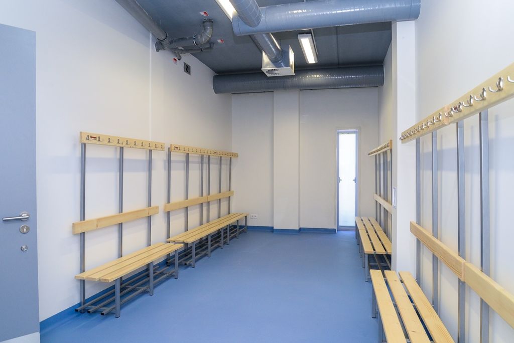 Nová moderní víceúčelová tréninková hala, která je součástí areálu Městské sportovní haly v Plzni na Slovanech (foto: M. Pecuch, 12.9.2018)