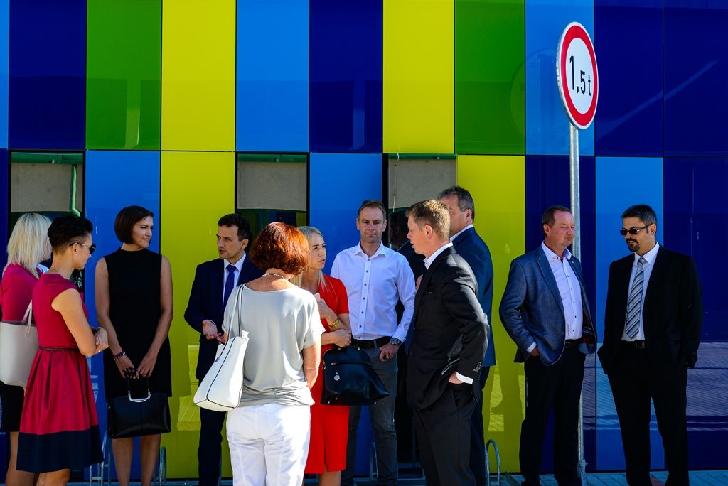Nová moderní víceúčelová tréninková hala, která je součástí areálu Městské sportovní haly v Plzni na Slovanech (foto: M. Pecuch, 12.9.2018)