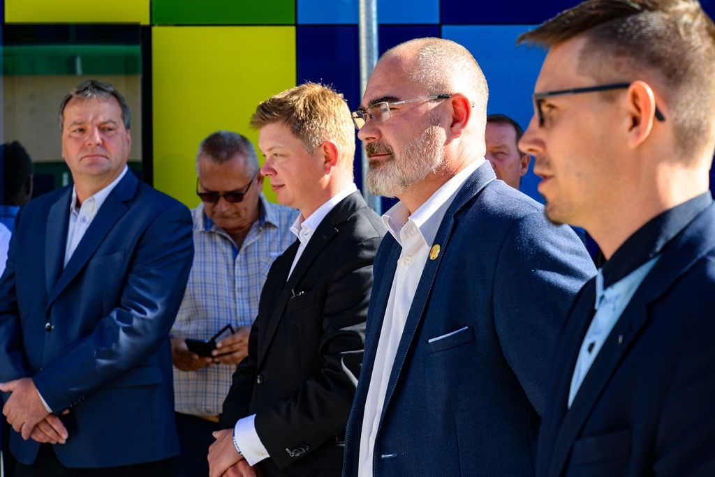 Nová moderní víceúčelová tréninková hala, která je součástí areálu Městské sportovní haly v Plzni na Slovanech (foto: M. Pecuch, 12.9.2018)