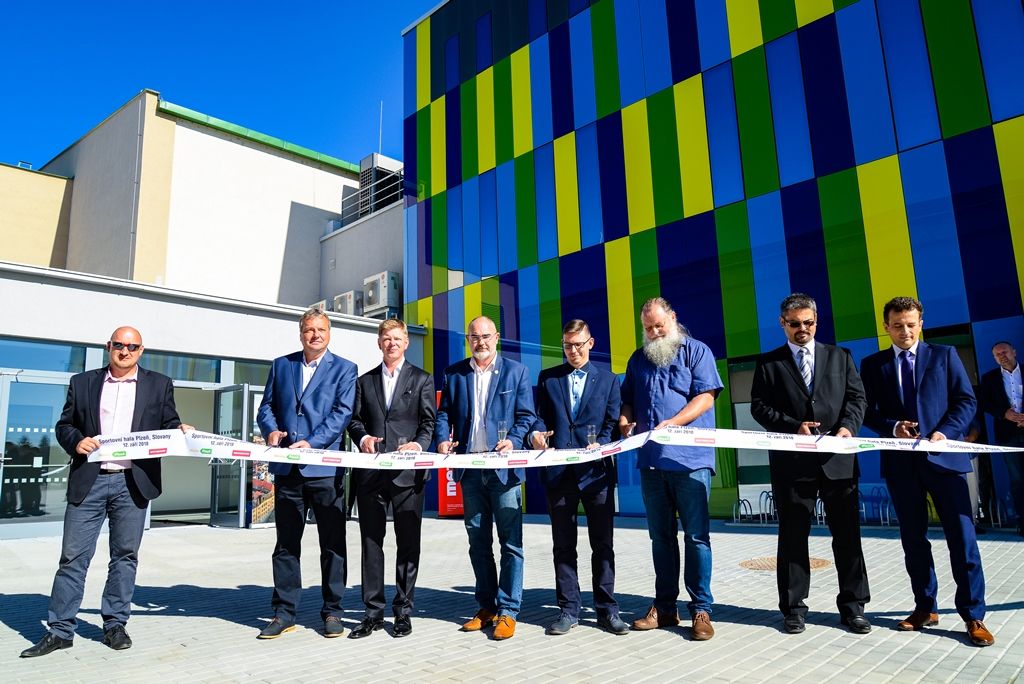 Nová moderní víceúčelová tréninková hala, která je součástí areálu Městské sportovní haly v Plzni na Slovanech (foto: M. Pecuch, 12.9.2018)