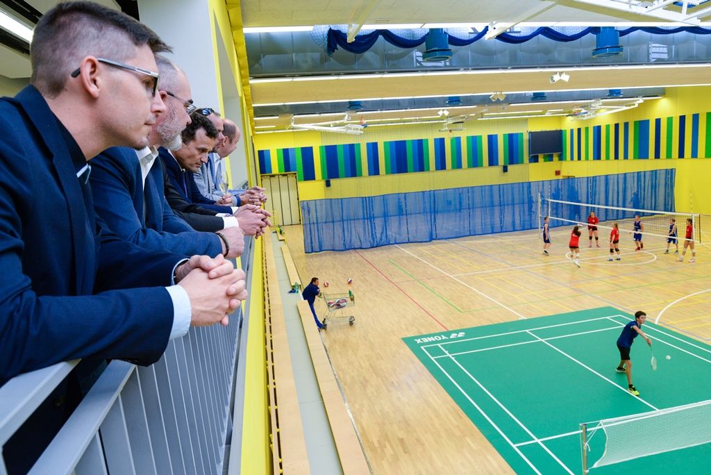 Nová moderní víceúčelová tréninková hala, která je součástí areálu Městské sportovní haly v Plzni na Slovanech (foto: M. Pecuch, 12.9.2018)