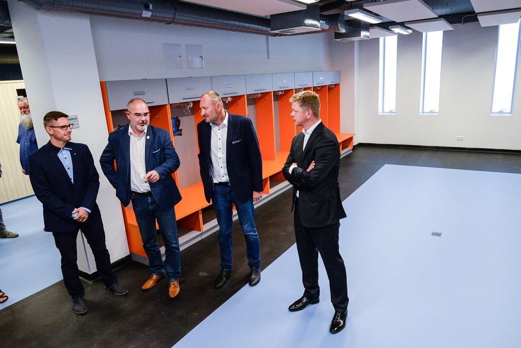 Nová moderní víceúčelová tréninková hala, která je součástí areálu Městské sportovní haly v Plzni na Slovanech (foto: M. Pecuch, 12.9.2018)
