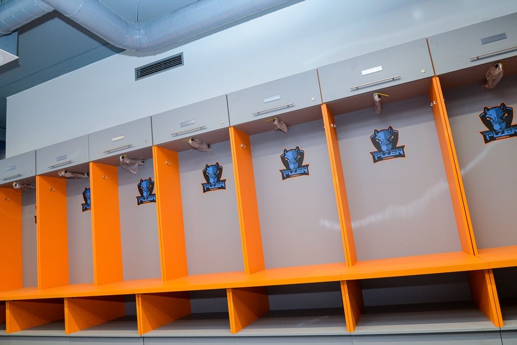 Nová moderní víceúčelová tréninková hala, která je součástí areálu Městské sportovní haly v Plzni na Slovanech (foto: M. Pecuch, 12.9.2018)