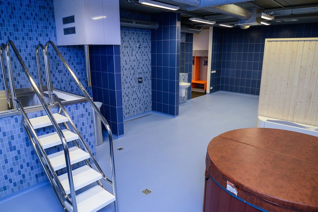 Nová moderní víceúčelová tréninková hala, která je součástí areálu Městské sportovní haly v Plzni na Slovanech (foto: M. Pecuch, 12.9.2018)