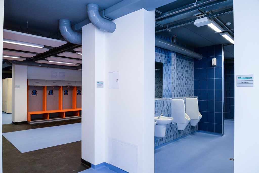 Nová moderní víceúčelová tréninková hala, která je součástí areálu Městské sportovní haly v Plzni na Slovanech (foto: M. Pecuch, 12.9.2018)