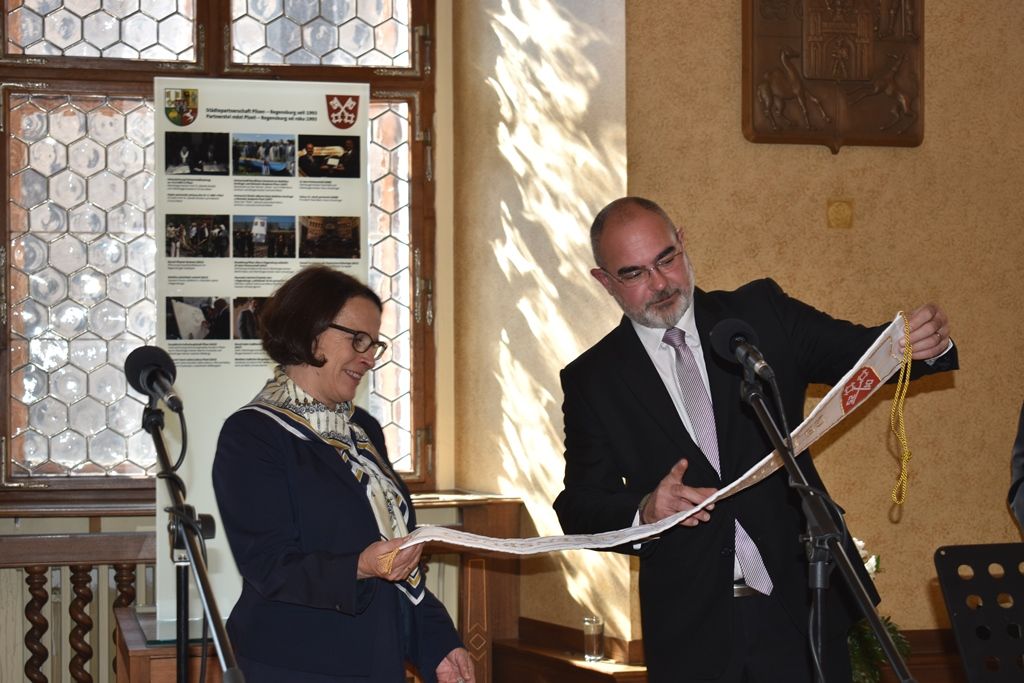 Den s Regensburgem - přijetí v Obřadní síni (foto: A.Jarošová, 16.9.2018)