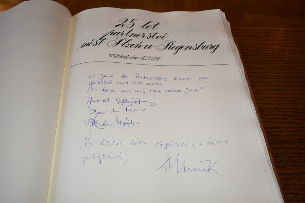 Den s Regensburgem - přijetí v Obřadní síni (foto: A.Jarošová, 16.9.2018)