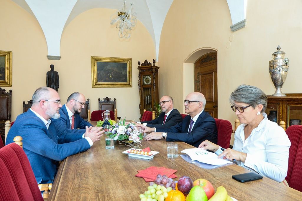 Primátor přijal švýcarského velvyslance (foto: M. Pecuch, 19.9.2018)