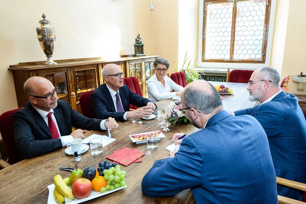 Primátor přijal švýcarského velvyslance (foto: M. Pecuch, 19.9.2018)