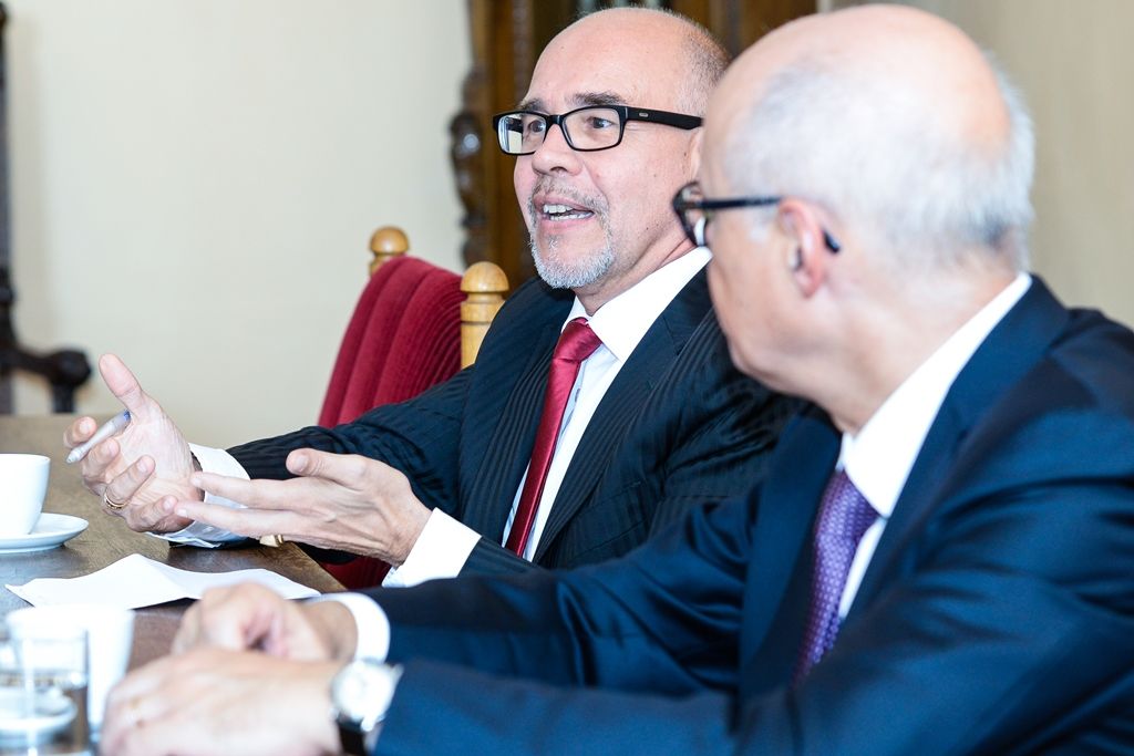 Primátor přijal švýcarského velvyslance (foto: M. Pecuch, 19.9.2018)